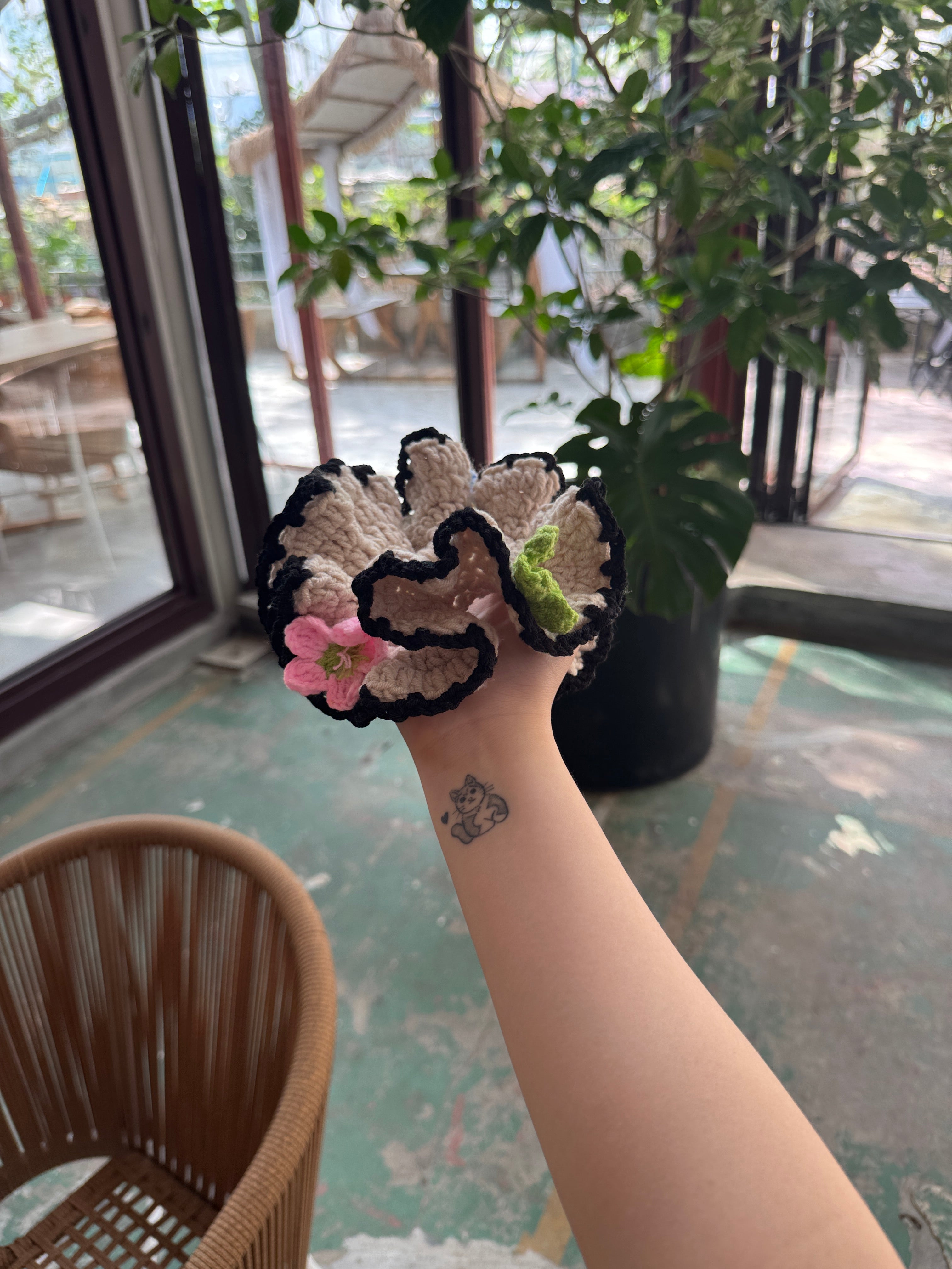 Pastel Fleur Scrunchies