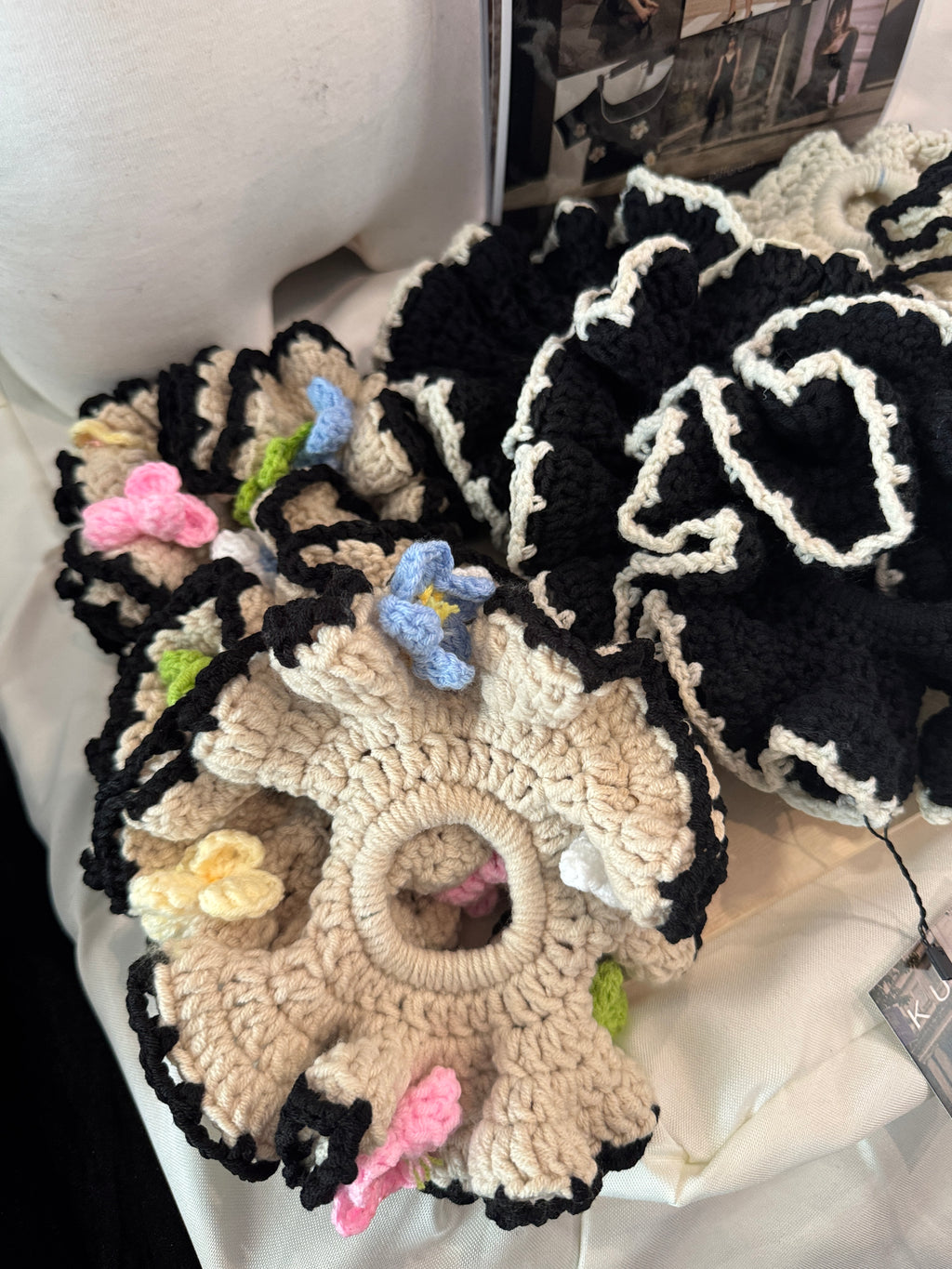 Pastel Fleur Scrunchies