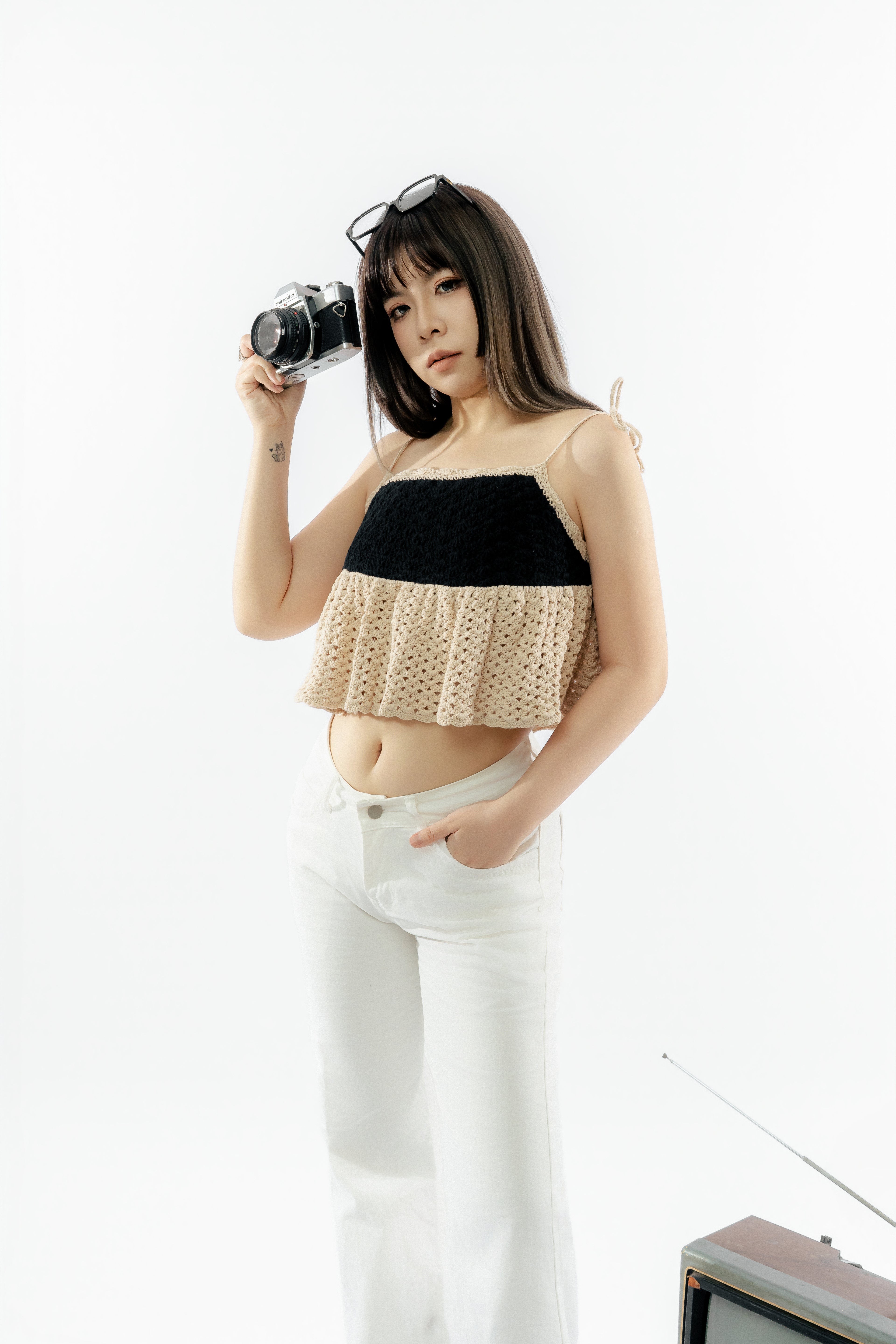Hazel Ruffle Backless Top