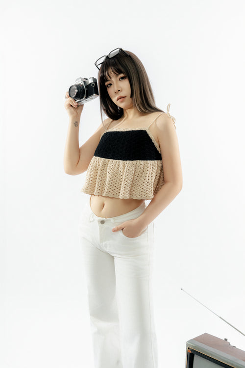 Hazel Ruffle Backless Top