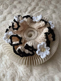 White Fleur Scrunchies